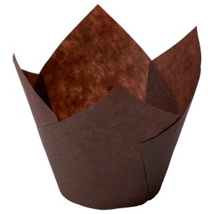 Brown Tulip Cup 2″ B x 6 1/4 x 6 1/4″ Approx 50