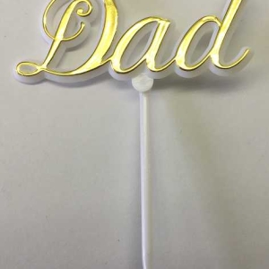 Dad Gold Script pic 2 1/2″ x 1″ Each