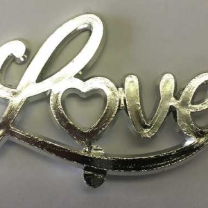 Love Silver 3″ x 2″ 2 count