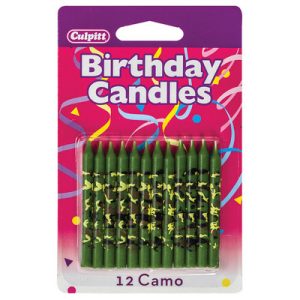Green Camo Candle 12 count
