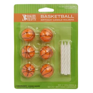 Basketball Candle Holder & Candle 12 pieces