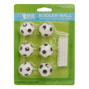 Soccer Candle Holder & Candle 12 pieces