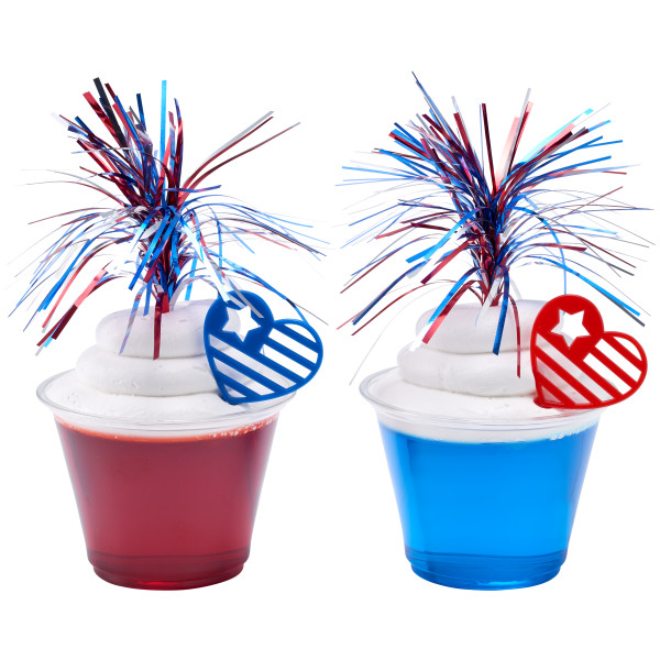 Mylar Spray Red, White & Blue 4 count - Image 2