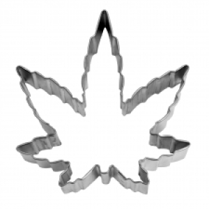 Marijuana Leaf Cookie Cutter 4″ Each