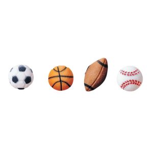 Sports Balls Assorted Dec-Ons 12 count