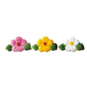 Leafed Flower Charms Dec-Ons 24 count