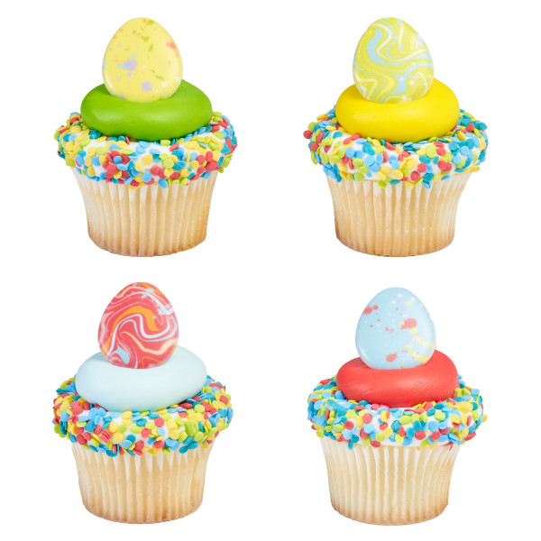 Painted Eggs Rings 12 count