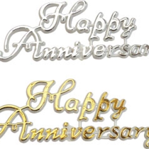 Happy Anniversary Gold & Silver 2 count