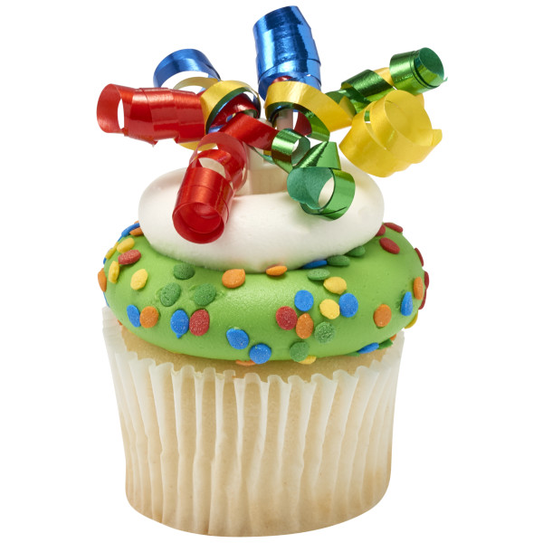 Ribbon Curl Primary Colors Pick 3" 4 count - Image 2