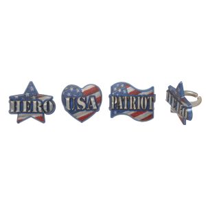 Metallic Hero Rings 12 count