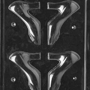 3D Medium High Heel Shoe Candy Mold 4 cavity