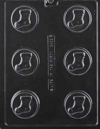 Stocking Cookie Candy Mold 6 cavity