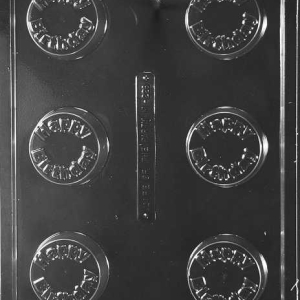 Happy Birthday Cookie Candy Mold 6 cavity