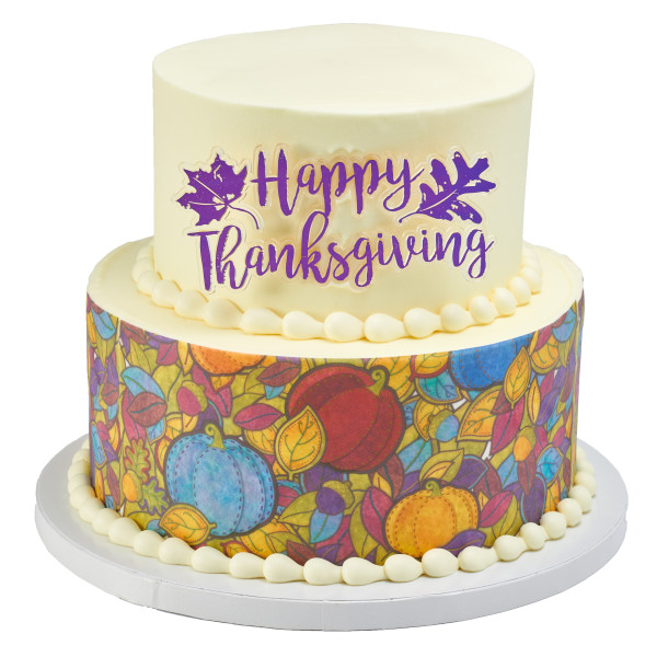 Happy Thanksgiving Layon 5" x 2 1/4" Each - Image 2