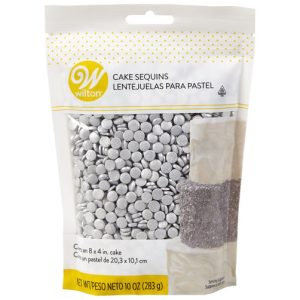 Silver Sequins Edible 10 oz