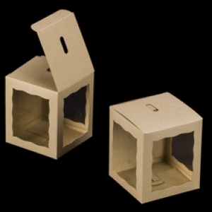 Carmel Apple Box Kraft 4 X 4 X 4 5/8″ Each