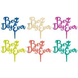 Best Day Ever Candle Holder Pick Assorted Color Each