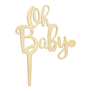 Oh Baby Candle Holder Pick Gold Each