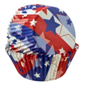 Patriotic Bake Cups 2″ Base 50 count