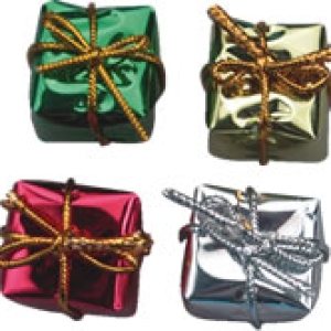 Wrapped Christmas Presents 4 count