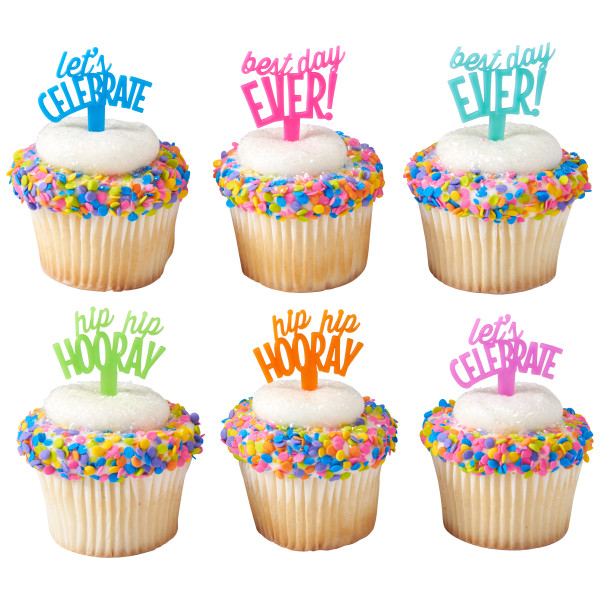 Celebratory Sayings DecoPics 12 count