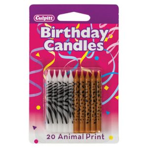Animal Print Candles 20 piece