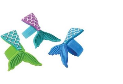 Mermaid Tail Rubber Assorted 1 1/2 12 count
