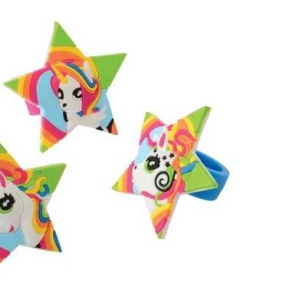 Unicorn Rubber Assorted Rings 1 1/2 12 count