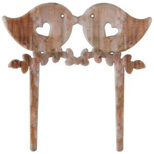 Love Birds Wood Grain 4 3/4″ x 4 3/4″ Each