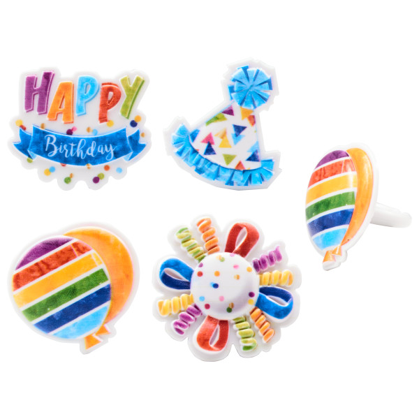 Happy Birthday Rings 12 count