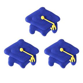 Graduation Cap Royal Icing Blue 1 1/2" 12 count