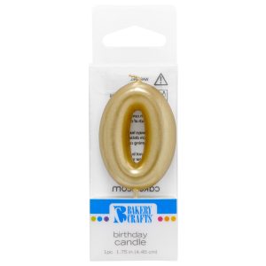 #0 Mini Gold Candle 1 3/4″ Each