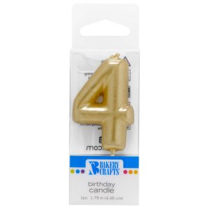 #4 Mini Gold Candle 1 3/4″ Each