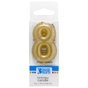 #8 Mini Gold Candle 1 3/4″ Each