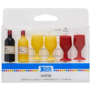 Wine Bottle & Glass Candles Each