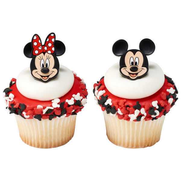 Mickey Mouse and Minnie Mouse Rings 12 count