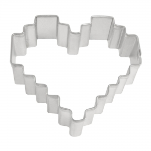 Heart Pixelated Cookie Cutter 3.125″ Each