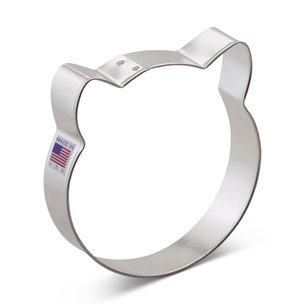 Cat Face Cookie Cutter 3.5" Each