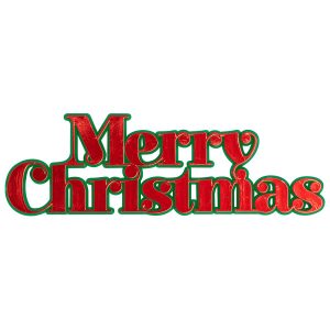 Merry Christmas Script Foil Layon Each