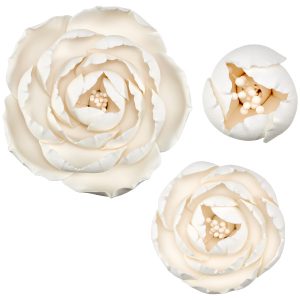 Peony Assortment Gum Paste 3 count