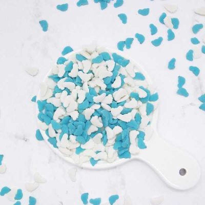 Baby Feet Blue Quins 5 oz