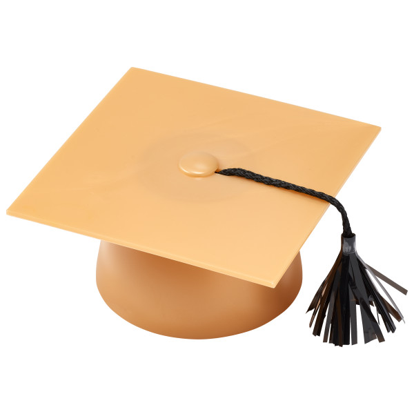 Gold Smooth Grad Hat Layon 4 " x 2" Each