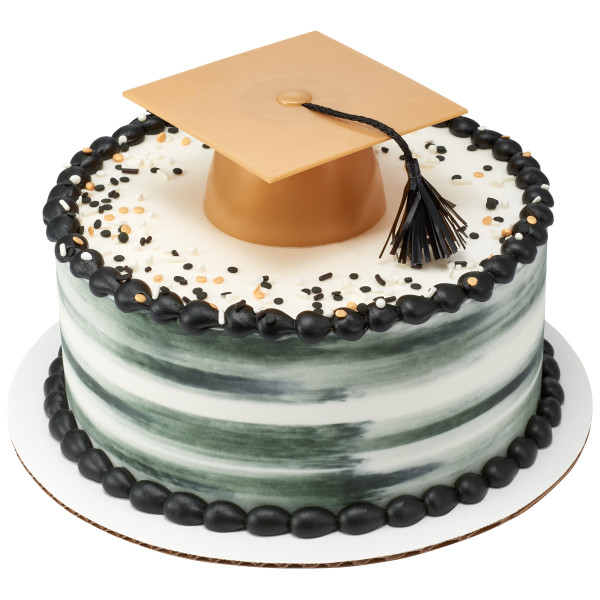 Gold Smooth Grad Hat Layon 4 " x 2" Each - Image 2