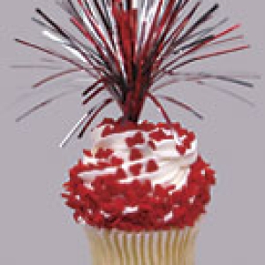Mylar Spray Red & Silver 4 count