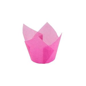 Pink Tulip Cup 2″ Base 1-5/8 to 2-3/4 approx 50 count