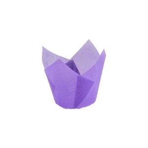 Purple Tulip Cup 2″ Base 1-5/8 to 2-3/4 approx 50 count