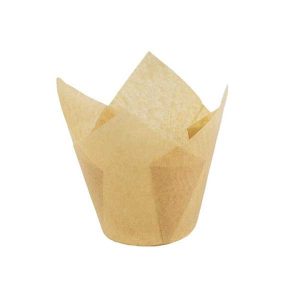 Natural Tulip Cup 2″ Base 1-1/8 to 3-1/2 approx 50 count