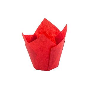 Red Tulip Cup 2″ Base 1-1/8 to 3-1/2 approx 50 count
