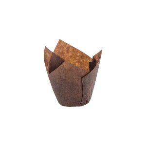 Brown Mini Tulip Cup 1 3/8″ Base 1-1/2 to 2-1/4 approx 50 count