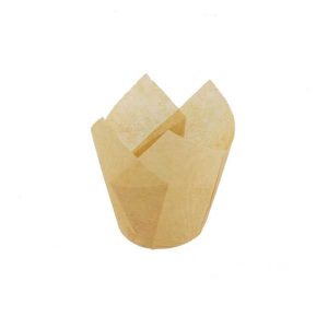 Natural Mini Tulip Cup 1 3/8″ Base 1-1/2 to 2-1/4 approx 50 count